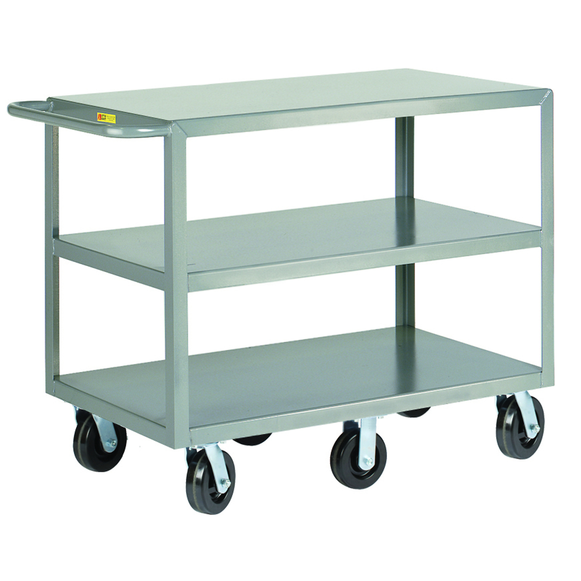 Little Giant 6-Wheeled Heavy-Duty Shelf Truck - 30in. x 60in., 3600-Lb. Capacity, 3 Carbon Steel Shelves, Model# 3G6W-3060-6PH